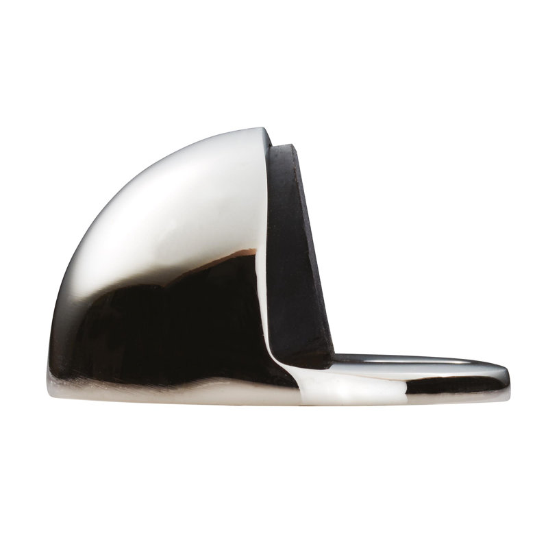 Roxann Brass Floor Door Stop, Polished Nickel