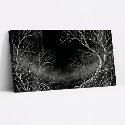 Ensemble de 1 tableau sur toile Forêt sombre