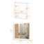 Pharmacie Prague, quatre tablettes internes, une porte, finition pin-830577450