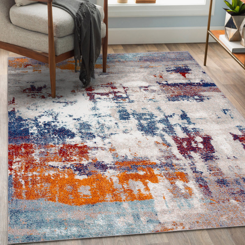 Sacide Abstract Indoor Rug, Rectangle 8' x 10'