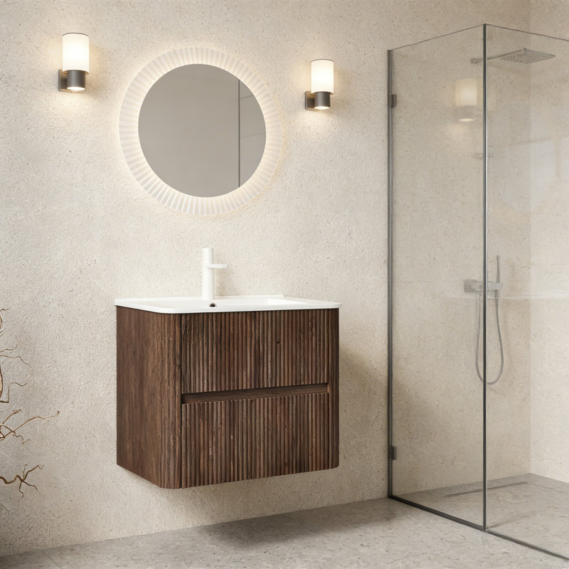 Wall-Mounted Bathroom Vanity with Sink