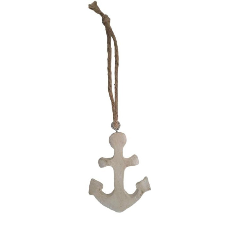 Hanging Wooden Anchor Ornament