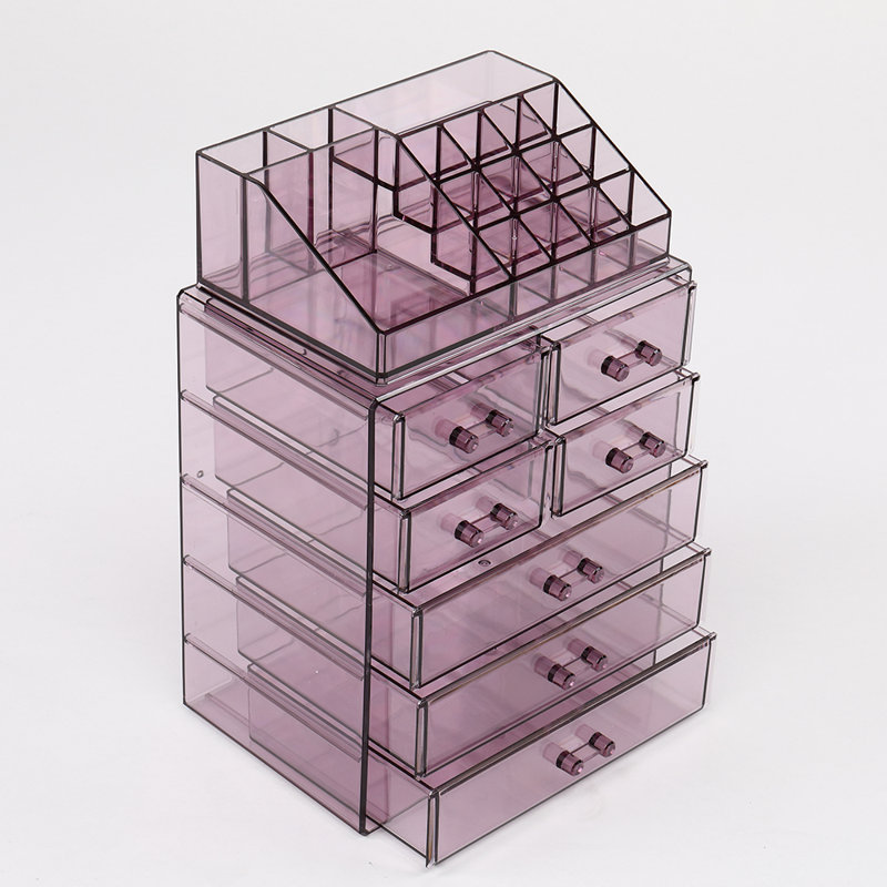Sleaford Plastic Makeup Organizer, Purple