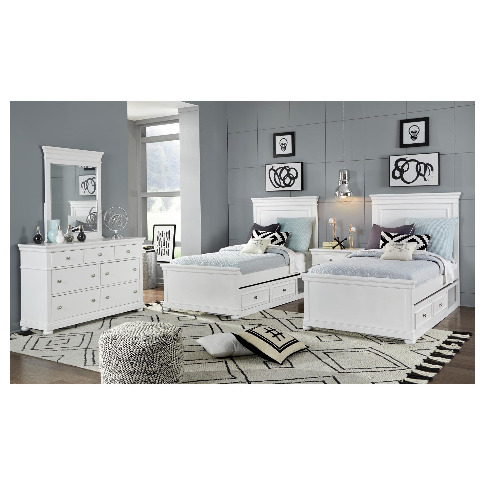 Jayden 7-Drawer Dresser, White