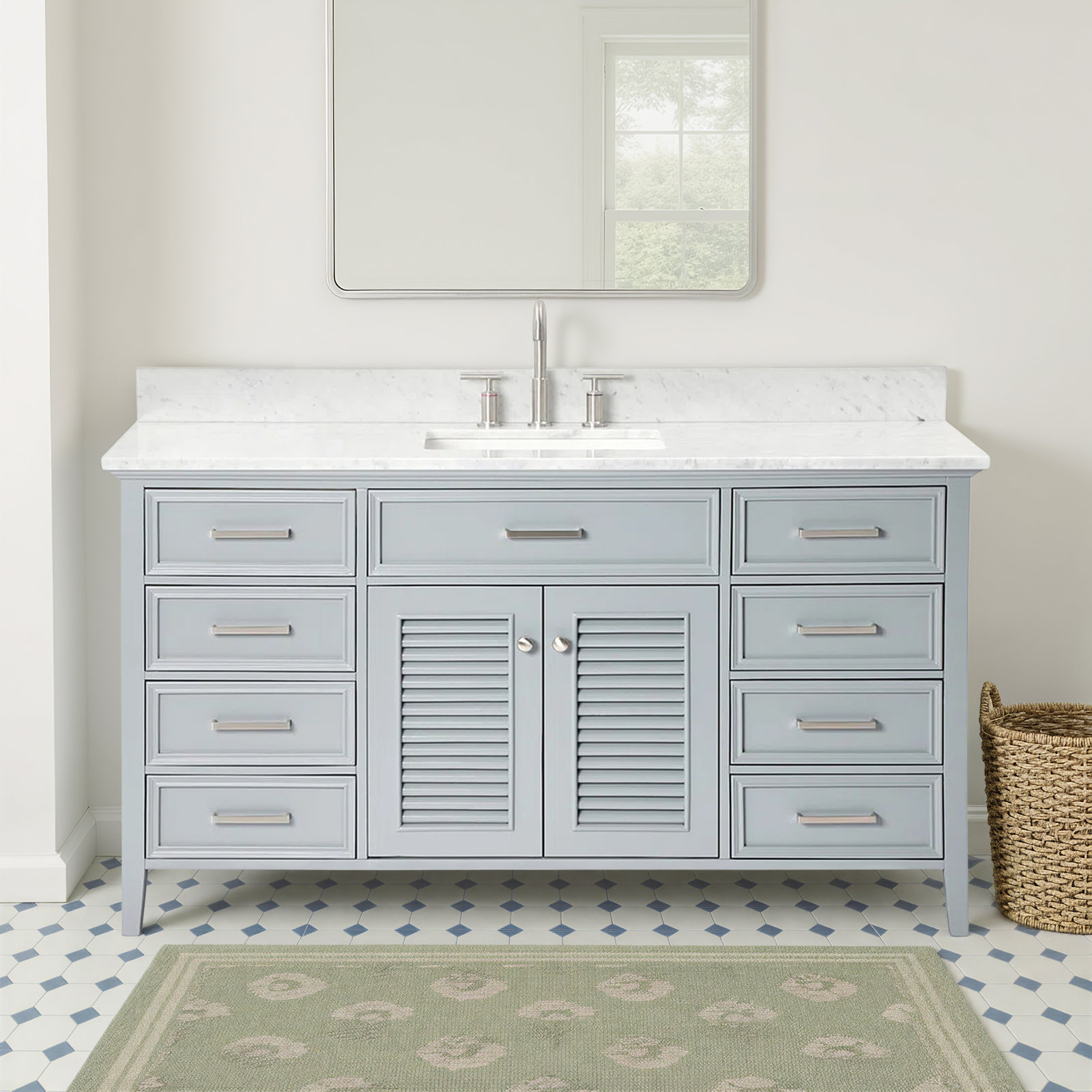 61'' Single Bathroom Vanity, Gray