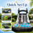 21 Ft Commercial Grade PVC Single Water Slide with Splash Pool & Air Blower for Kids, Black/White