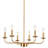 Mayani Roxsanne 6 - Light 24" Dimmable Modern Metal Candle Style Chandelier for Bedroom Living Room Kitchen Island Foyer Entryway-263919206