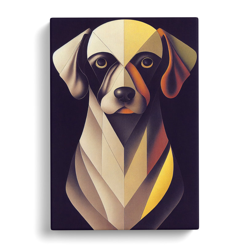 Unique Dog Abstract - Wrapped Canvas, 50cm H x 35cm W x 3cm D