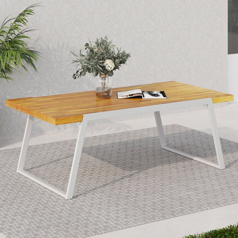 Table de salle à manger à panneaux à lattes Modern Modern