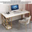 Table intégrée de style nordique combinant dalle de roche et bureau-455145259