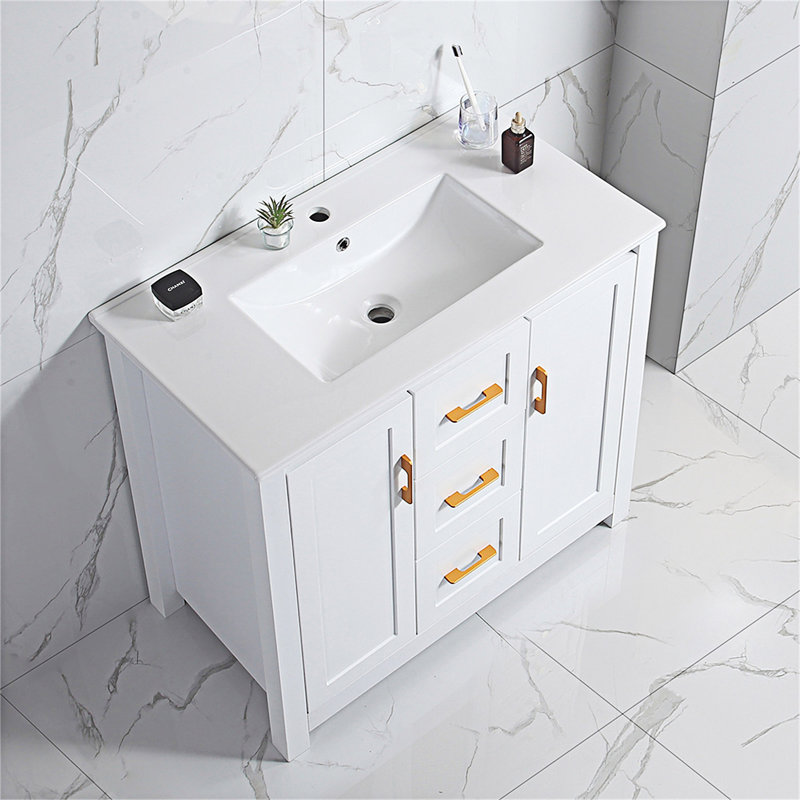 Meuble-lavabo de salle de bain avec lavabo simple