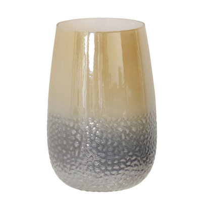 Milky - vase en verre - doré / gris ombré