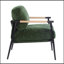 Chaise à accoudoirs minimaliste en métal et en bois avec coussins moelleux pour diverses pièces-1358390864