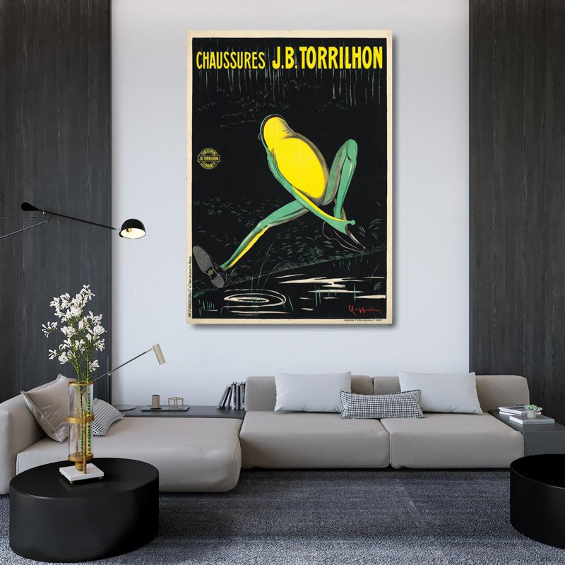"Chaussures J.B. Torrilhon" par Leonetto Cappiello - Art mural sur toile tendue avec châssis, H 48 po x l 33 po