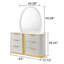 Ensemble de chambre à coucher Eward 5-N Queen blanc et or-363494350-432521379