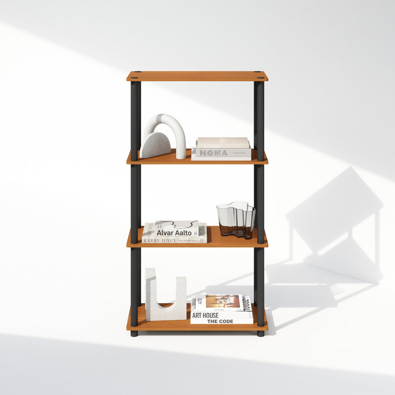 Creekside Plastic Etagere Bookcase, Brown, (4 Shelves) 43.3" H x 23.6" W x 11.6" D