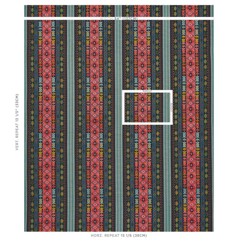 Cosima Embroidery Fabric, Carbon Multi