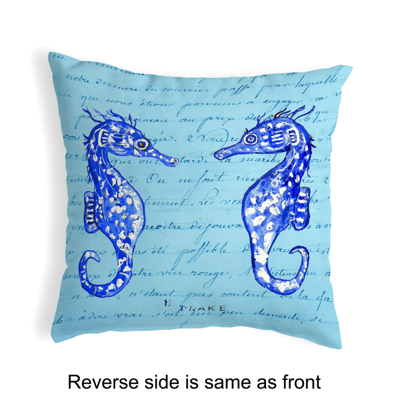  Housse de coussin d'extérieur carré Sea Horses