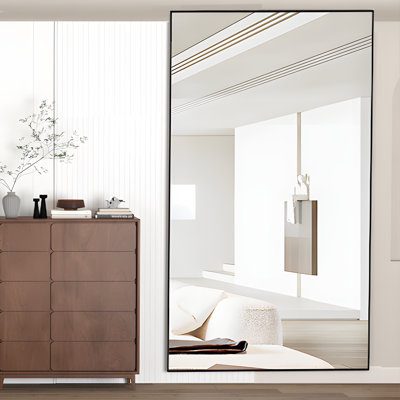 Aluminium Rectangle Mirror with Hooks
