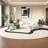 Creative curved small apartment sofa