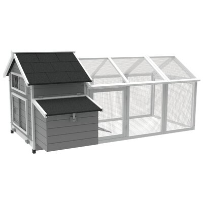 Chelbie Rustic Barn Chicken Coop with Chicken Run -  Tucker Murphy Pet™, 10110CD3160A44E0AE6E9CCC3780CAB4