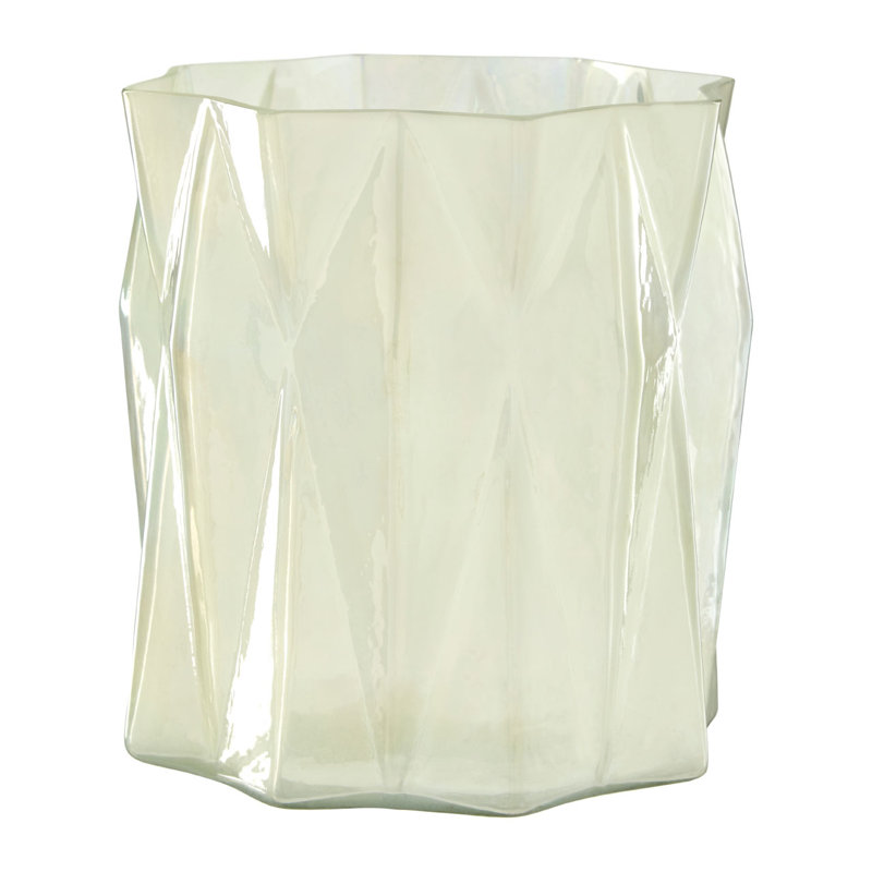 16cm Glass Tabletop Tealight Holder, 16cm H x 15cm W x 15cm D