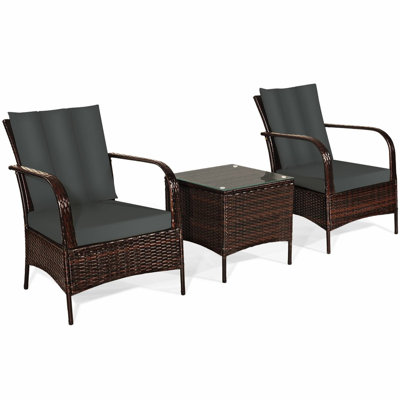 Bryer 2 - Person Patio Conversation Set with Cushions