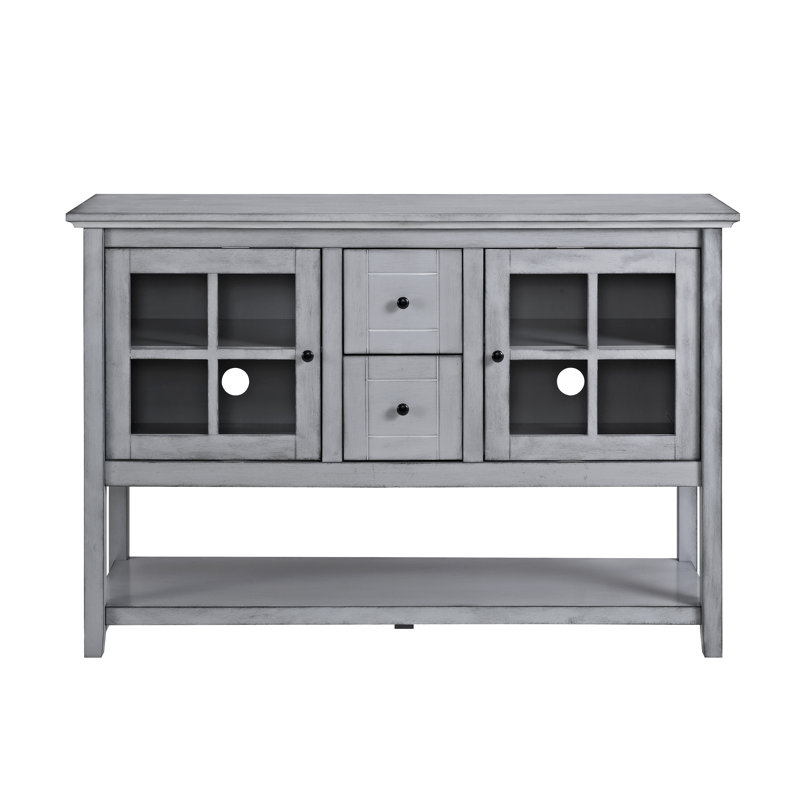 Unfinished TV Stand for TVs up to 60", Antique Grey