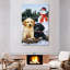 Chiots Brampt Lab avec bonhomme de neige