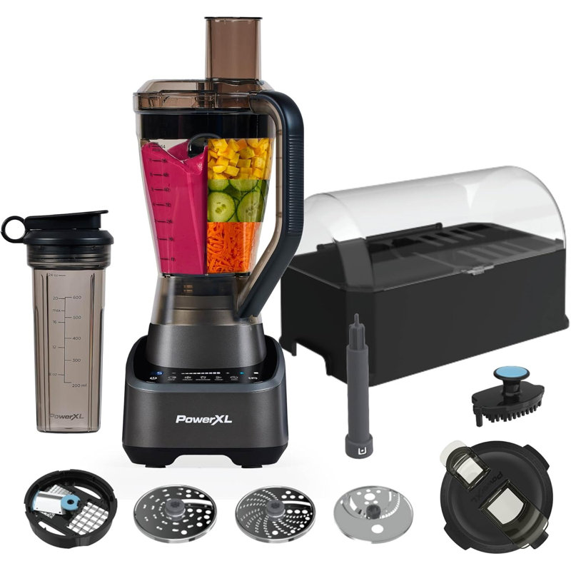 Powerxl Sensimax Blending Kitchen System – 1500W, Smart Sensing Technology, Hands-Free Blending, 3 Functions, 10 Speed Control, 72OZ Jar, 6-Tip Turbo Blade, 13 Food Processor Accessories, Storage Case