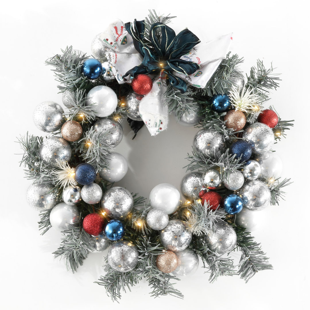 Faux Lighted Pine 20'' Wreath The Holiday Aisle®