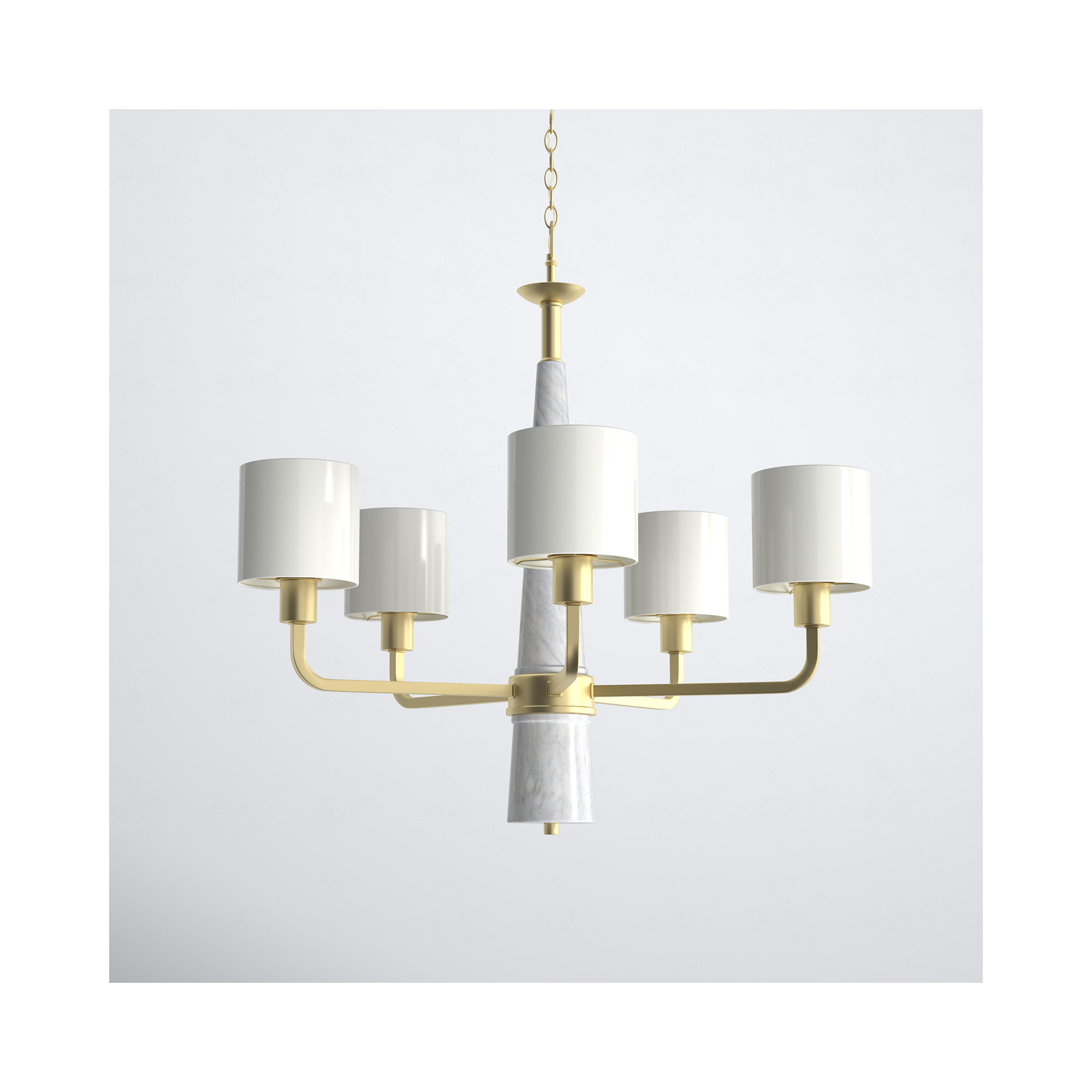Perth 5 - Light Metal Dimmable Chandelier