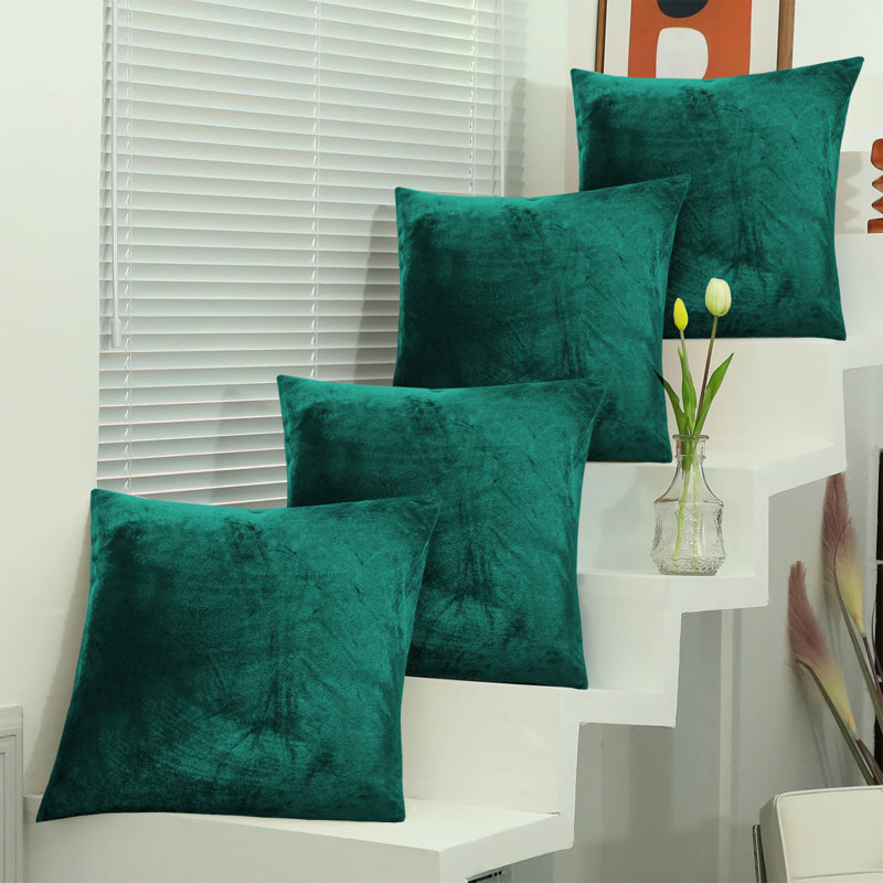 Square Scatter Cushion Cushion Cover, Green Emerald