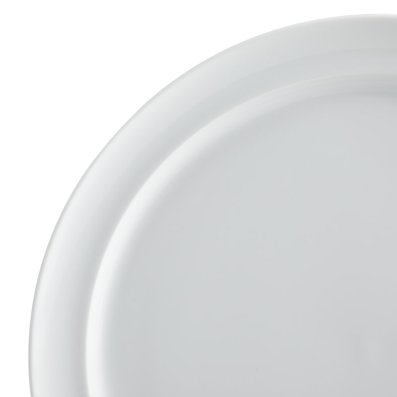 Martha Whiteware 12 Pieces Dinnerware Set, Service For 4, White Rim - Round, Fine Ceramic