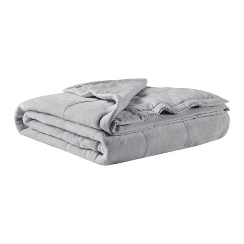 Couverture douce et confortable, Gris, Double / double
