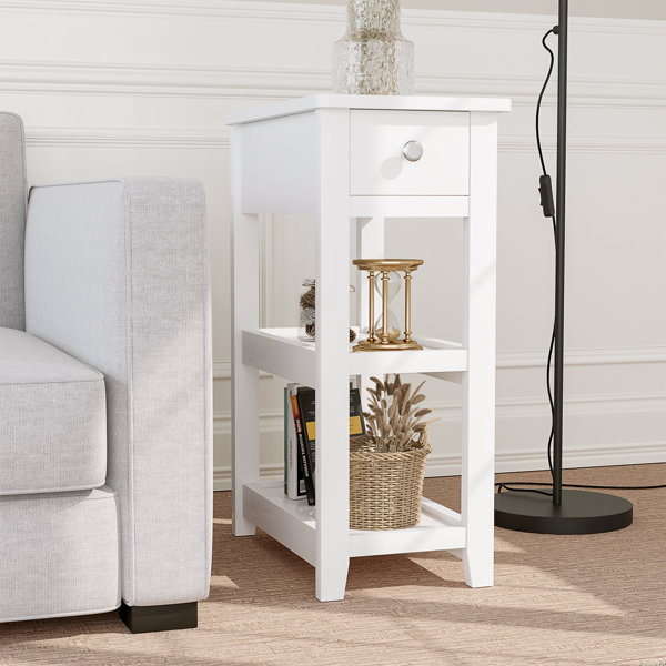 Small Side Table for Small Spaces - Narrow Small End Tables Living