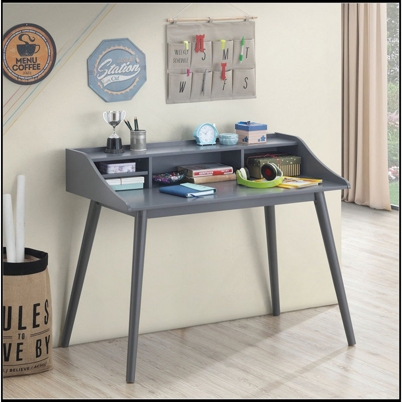 Bureau d'écriture à 4 compartiments gris