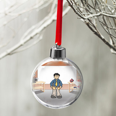 Personalized Handy Man, Male Christmas Bulb Ornament