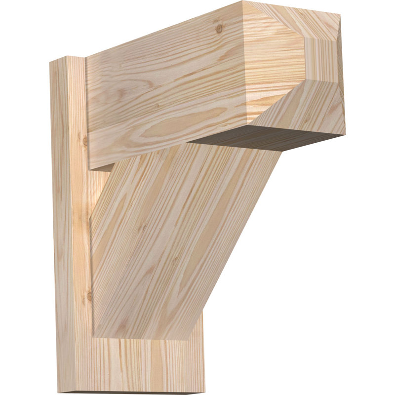 Artisan traditionnel en bois rustique, Sapin Douglas de 7 1/2 po (lisse), P 16 po x H 16 po