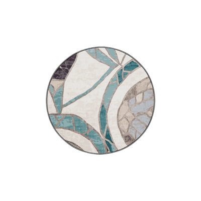 Machine Washable Gray Area Rug