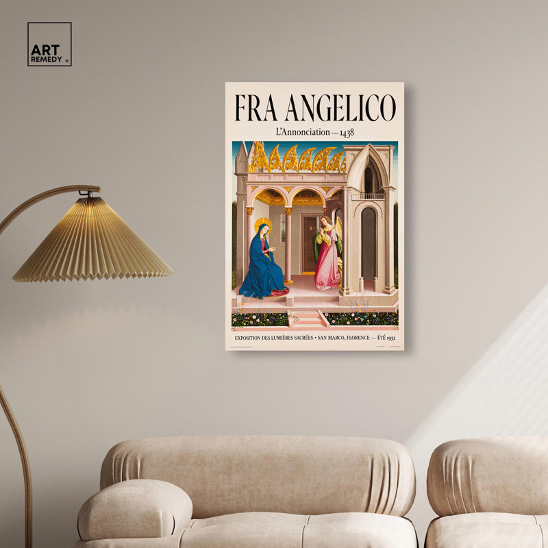 «Angel's visit to Mary», affiches sur toile par Art Remedy, Toile tendue avec châssis, H 36 po x l 24 po