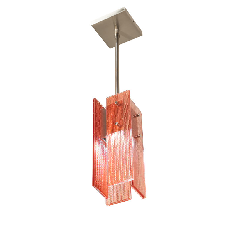 Shutter Meyda 1 - Light Pendant, Nickel, Red
