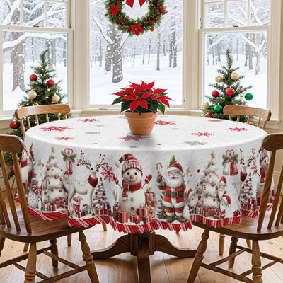 Nappe blanche en polyester lavable