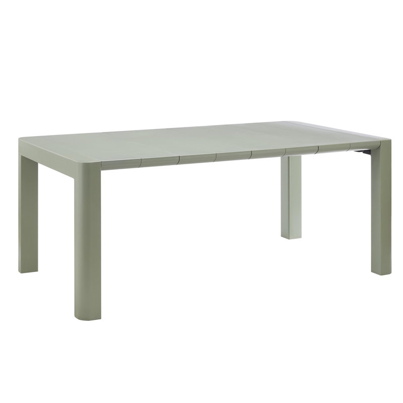 Table de patio rectangulaire en plastique recyclé 70 po, Vert
