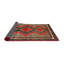 Tapis traditionnel rouge / vert / noir-779092982