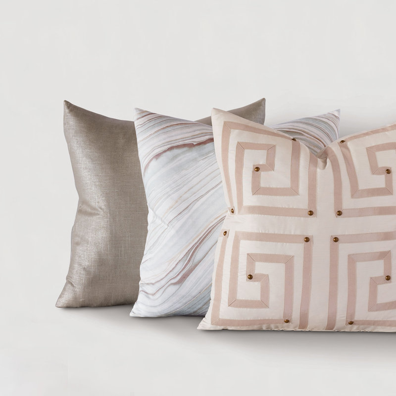 Boutique Linen Square Pillow Cover & Insert, Faux Down