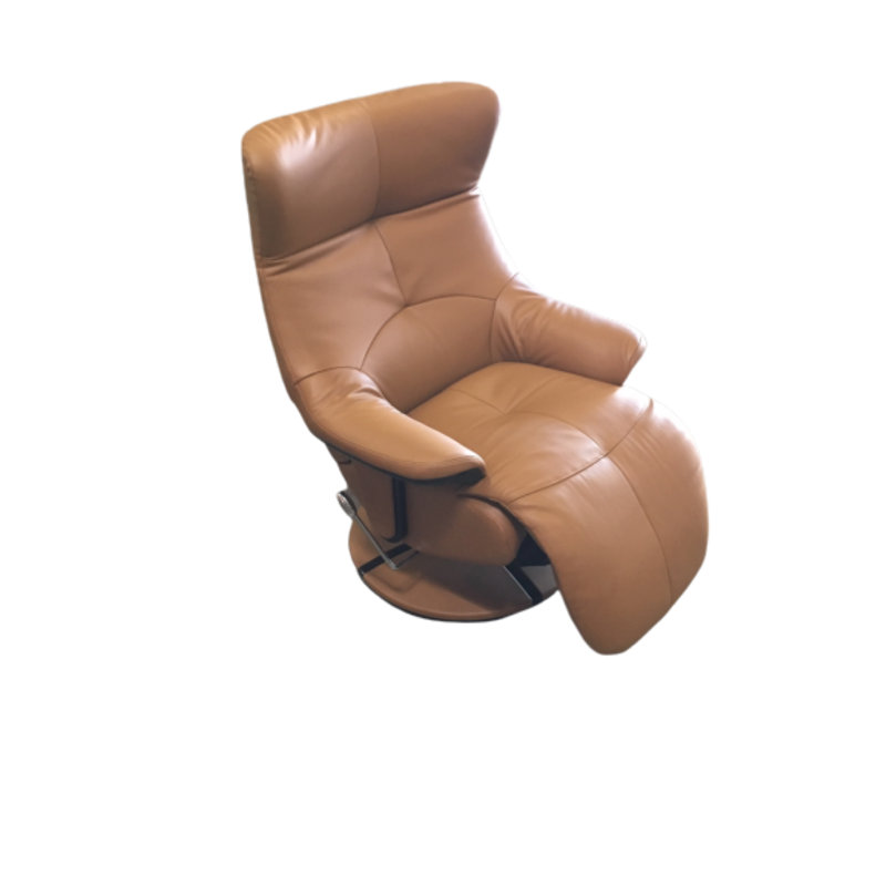 Wanamingo Upholstered Swivel Recliner, Camel