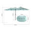 Parasol 14,8 pi kaki - Parasol rectangulaire double face efficace pour l'extérieur pour la cour et le jardin-2123235252