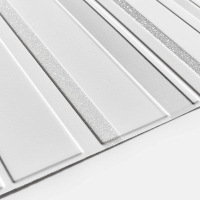 59 cm x 244 cm 3D Wall Panel in White