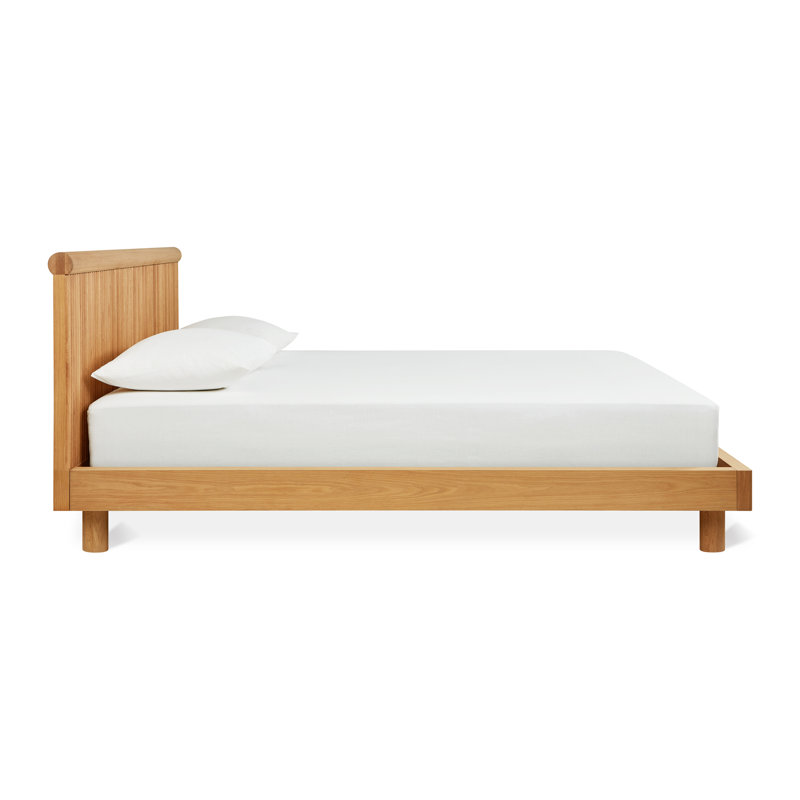 Odeon Bed _x000D_, Queen, White Oak
